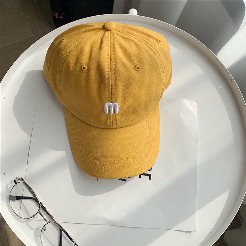 Mũ lưỡi trai họa tiết thêu chữ M thời trang 2021 trẻ trung cho nam nữ