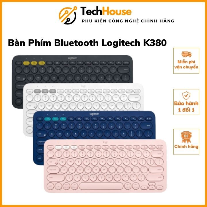 Bàn phím Bluetooth Logitech K380 Multi Device - Kết nối Bluetooth cùng lúc 3 thiết bị - Bảo hành chính hãng 12 tháng