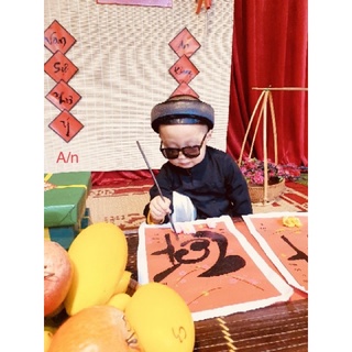 Áo dài ông đồ cho bé