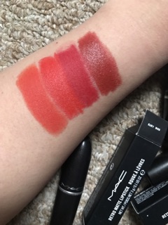 Son MAC Chili , Ruby woo, Lady danger , Dangerous authentic matte