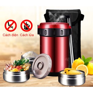 Hộp cơm giữ nhiệt siêu xịn Befly Chân không 3 Lớp