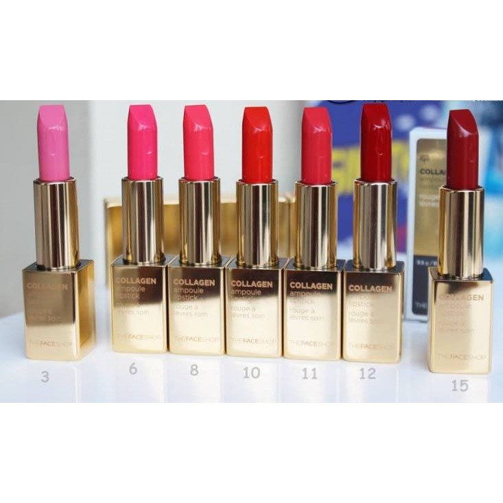 Son Môi Trang Điểm The Face Shop Collagen Ampoule Lipstick 3.5g Hàn Quốc.