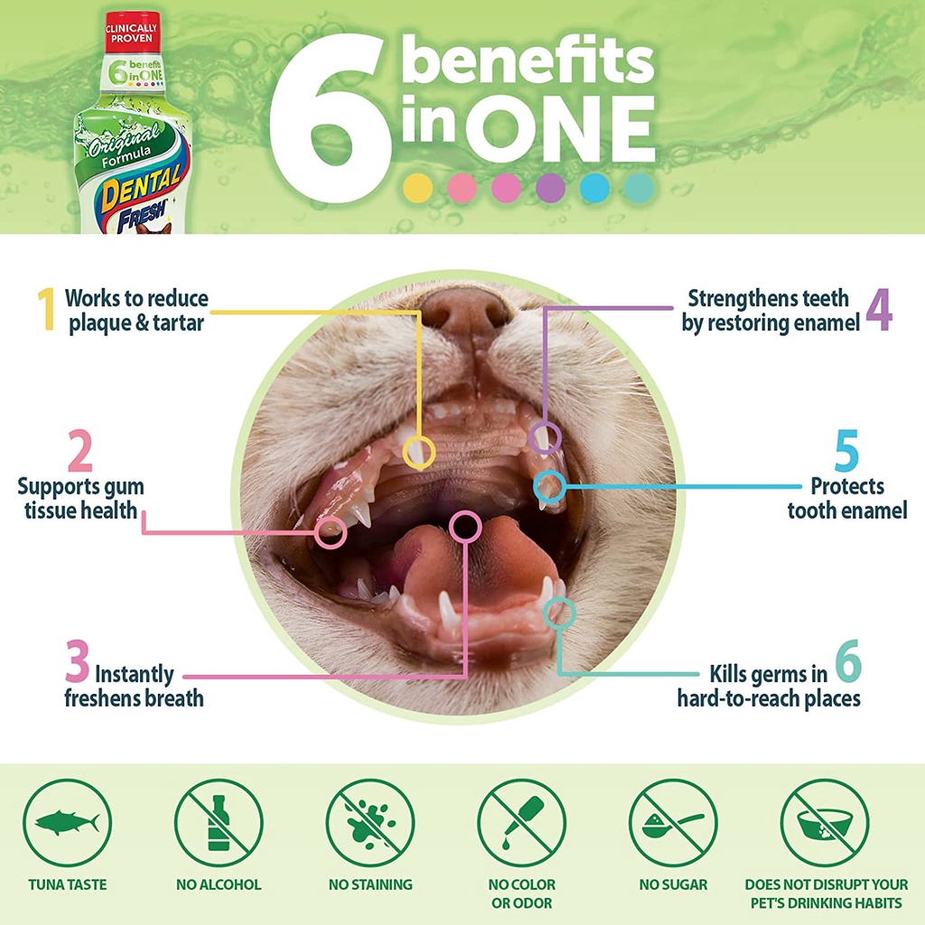 DENTAL FRESH - DUNG DỊCH VỆ SINH CHO THÚ CƯNG chai 237ml