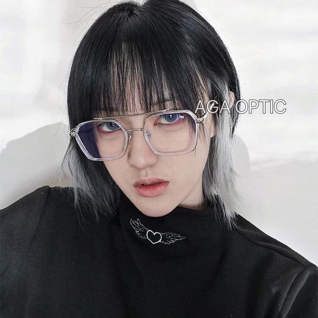 Gọng Kính Cận Nam Nữ, Kính Mắt Vuông Thời Trang Cao Cấp Chống Ánh Sáng Xanh