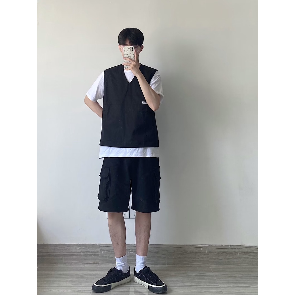 Áo Ba Lỗ Dáng Rộng Cỡ Lớn Thoải Mái Phong Cách Hip Hop Đường Phố Hàn Quốc Thời Trang Mùa Hè Cho Nam Và Nữ M-2XL