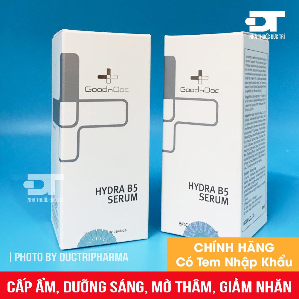 GoodnDoc Hydra B5 Serum 30ml Tinh chất cấp ẩm, dưỡng sáng da, mờ thâm, giảm nhăn