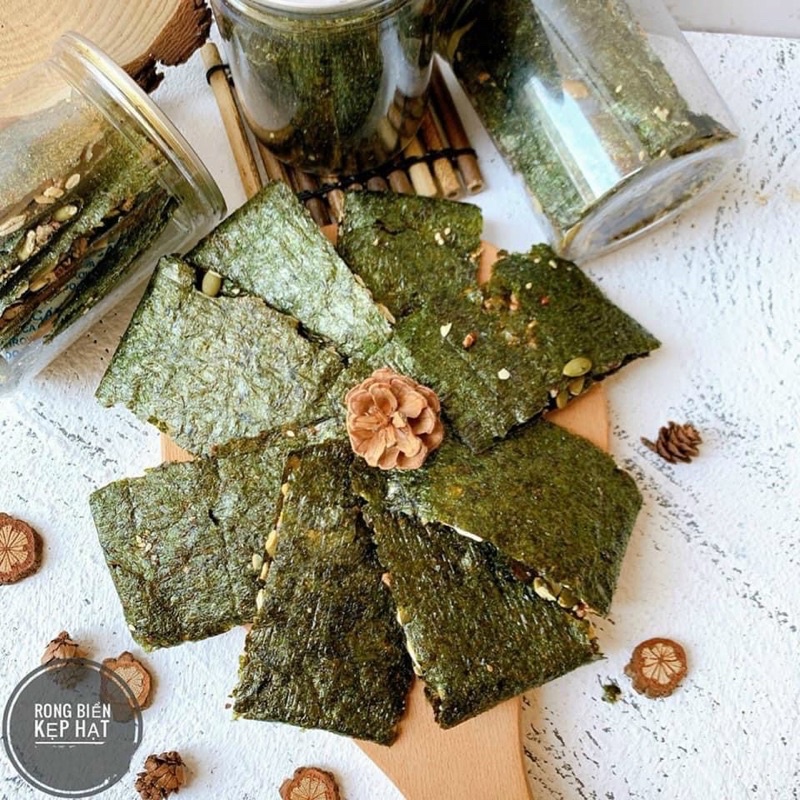 Rong biển kẹp hạt dinh dưỡng chà bông - ăn vặt tốt cho sức khoẻ