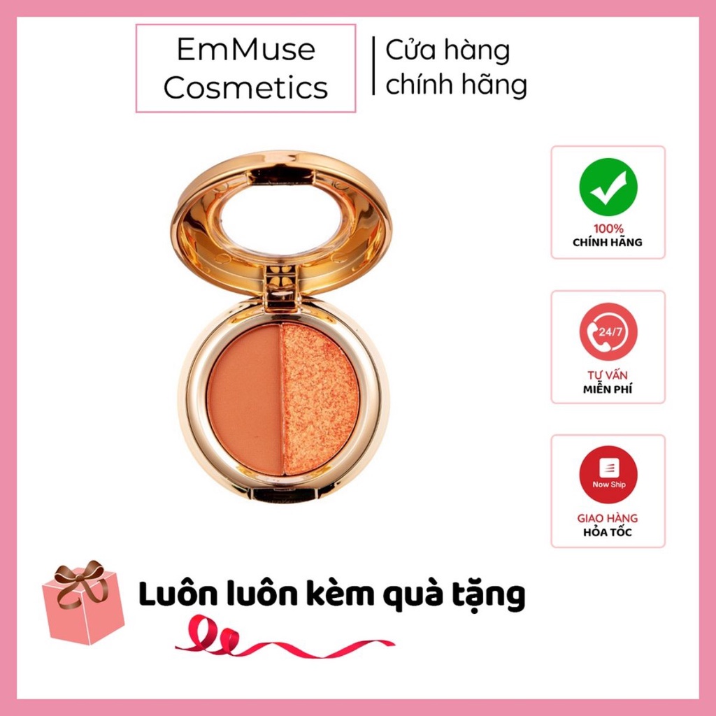 Bảng phấn mắt màu cam bí ngô hiệu ứng lì và ánh kim Meibaoge hàng nội địa Trung | BigBuy360 - bigbuy360.vn