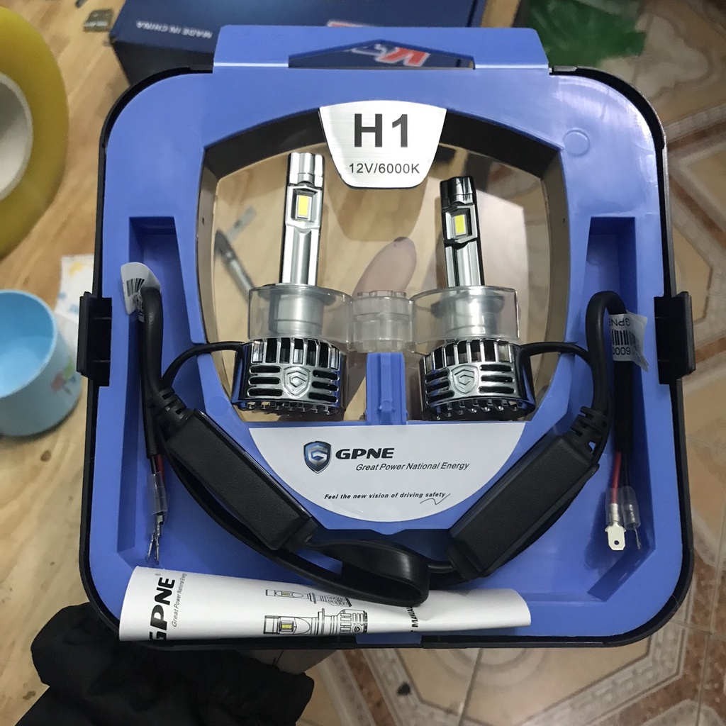 Bộ 02 bóng đèn led ô tô GPNE R4 công suất 55W siêu sáng có canbus chân H1