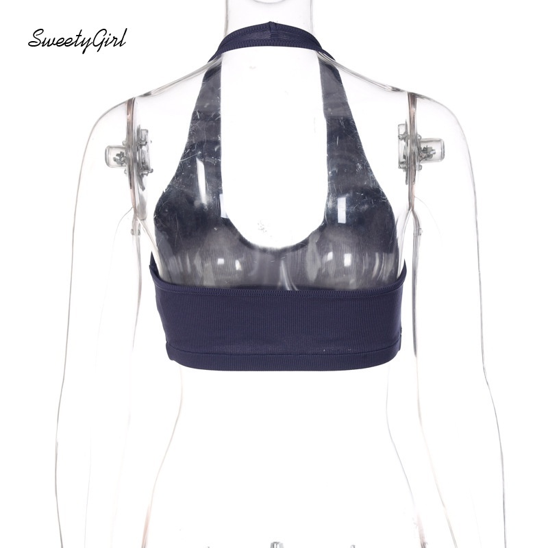 Áo hai dây cổ chữ V hở lưng màu sắc ngọt ngào quyến rũ cho nữ