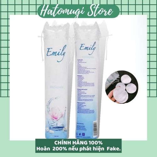 Bông tẩy trang [Sạch 100%-Hàng Auth]  Bông tẩy trang Emily 120 miếng Đức