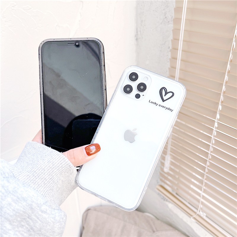 Ốp lưng iphone Tim tí hon viền trong chống ố 6/6plus/6s/6splus/7/7plus/8/8plus/x/xr/xs/11/12/13/pro/max/plus/promax | BigBuy360 - bigbuy360.vn