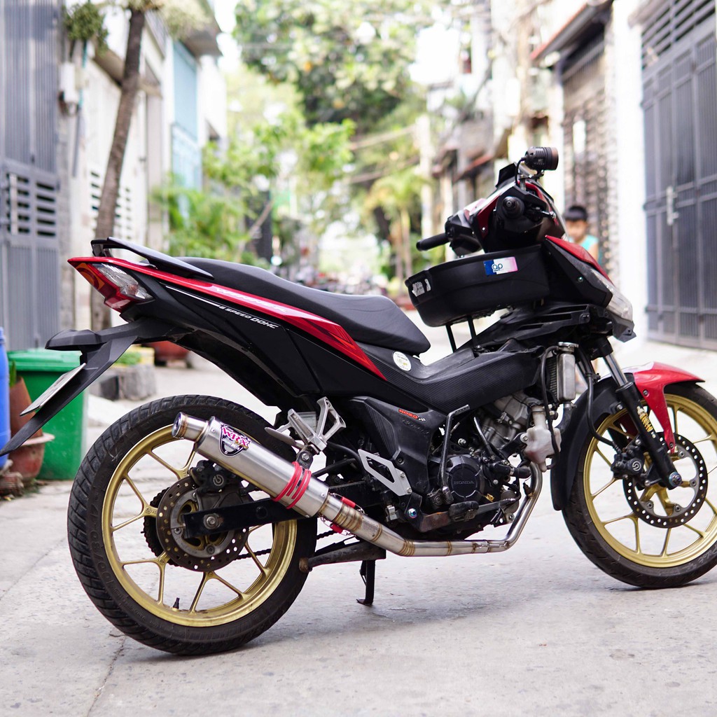 Pô WRX GP K2 tròn màu inox