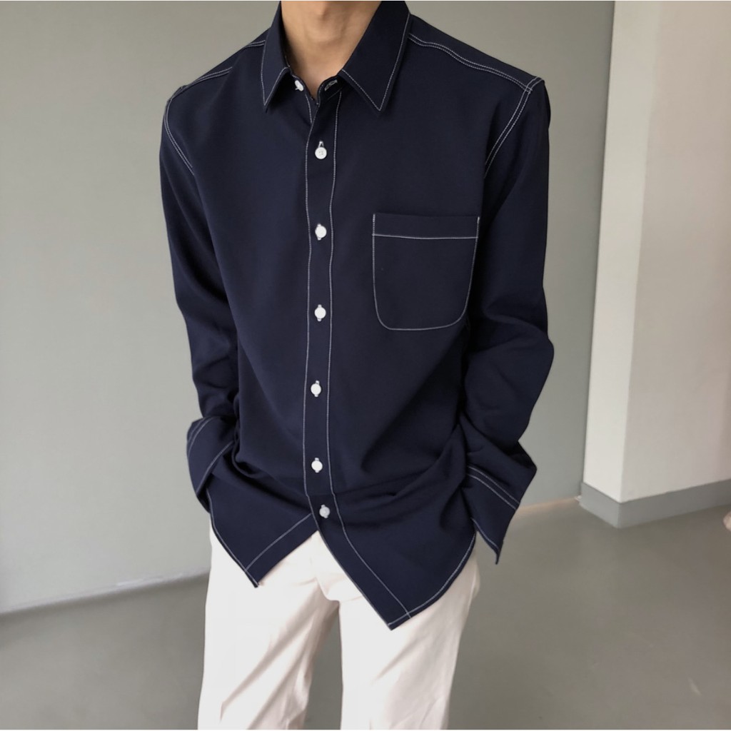 ÁO SƠ MI CHUOT TRANG Yarn KKL tay dài | BigBuy360 - bigbuy360.vn