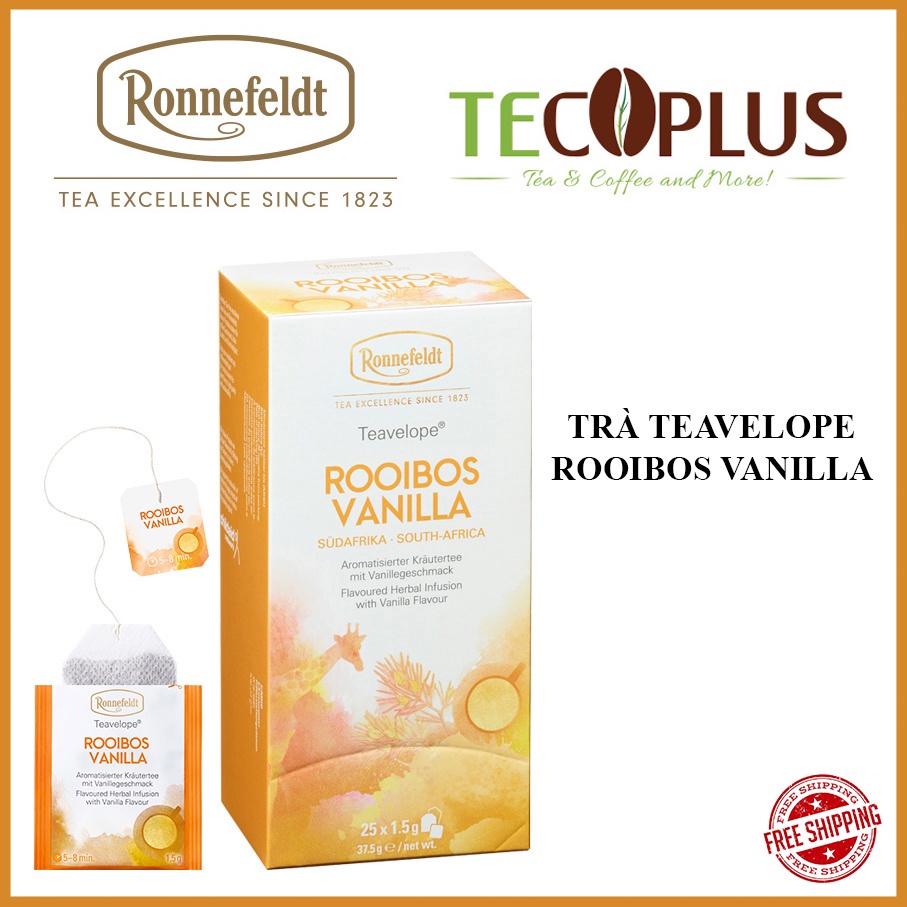 Trà Ronnefeldt tea ( Teavelope Rooibos Vanilla 1 hộp / 25 Sachets )