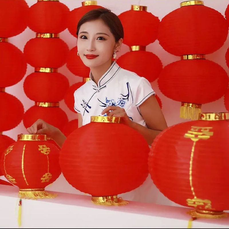Lồng Đèn Giấy Treo Trang Trí Tiệc Sinh Nhật / Tiệc Năm Mới Phong Cách Trung Hoa
