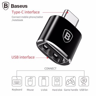 Đầu chuyển đổi OTG USB Type C sang USB A Baseus (TYPE C Male to USB Female Cable Adapter Converter)