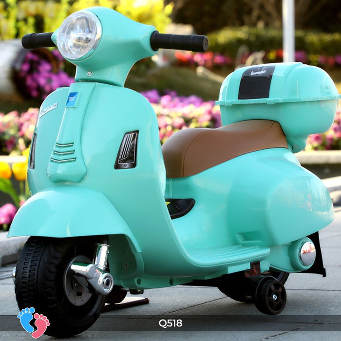 [SIÊU RẺ❤️] Xe máy vespa cho bé Xe máy điện trẻ em sử dụng chân ga cao cấp