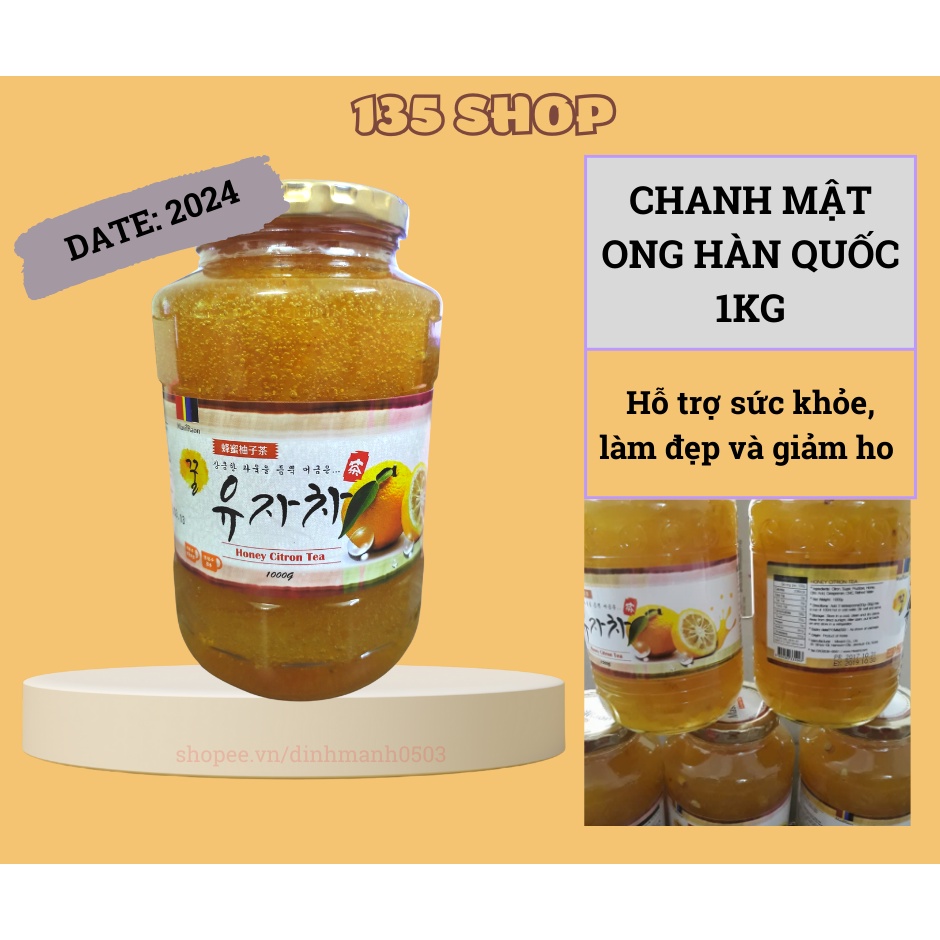 Chanh Mật Ong Hàn Quốc 1kg – Lọ Chanh Đào Vàng Hiệu Quả Tốt Cho Tiêu Hóa, Giảm Cân Nhập Khẩu Hàn Quốc 1Kg