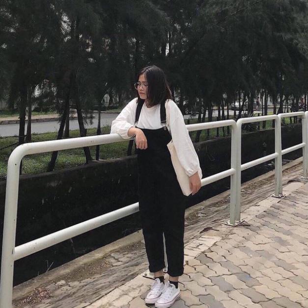 Quần Yếm kaki nam nữ,Quần Yếm Unisex 2 túi ngực form thụng phong cách Ulzzang trẻ trung, kiểu dáng baggy suông