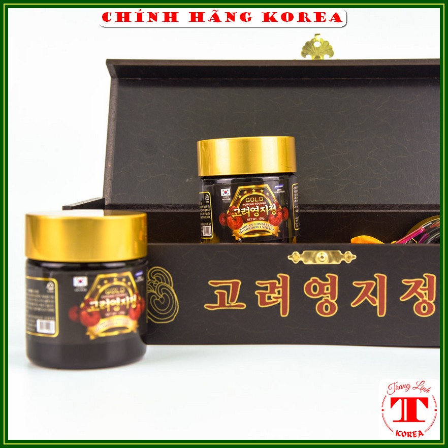 Cao linh chi hàn quốc hộp gỗ đen chính hãng, 3 lọ x 120gr - tranglinh