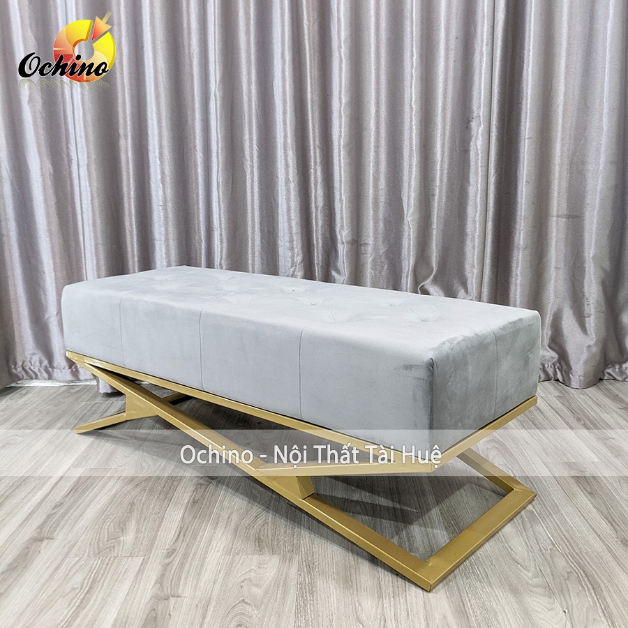 Ghế dài phòng khách, ghế Băng Chờ chân vàng sang chảnh 1m2 (hàng Có Sẵn)