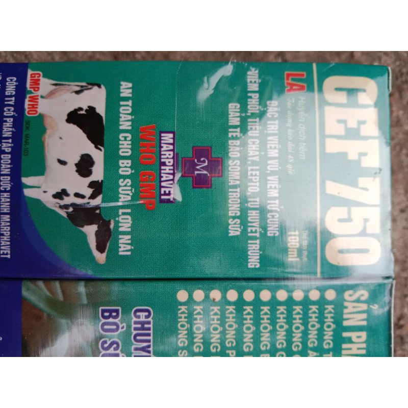 cef 750 thú y ho, phổi, vú, bỏ ăn, khớp, da, tử cung, đi ỉa tụ huyết trùng lợn gà chọi đá vịt ngan chó mèo dê thỏ cừu