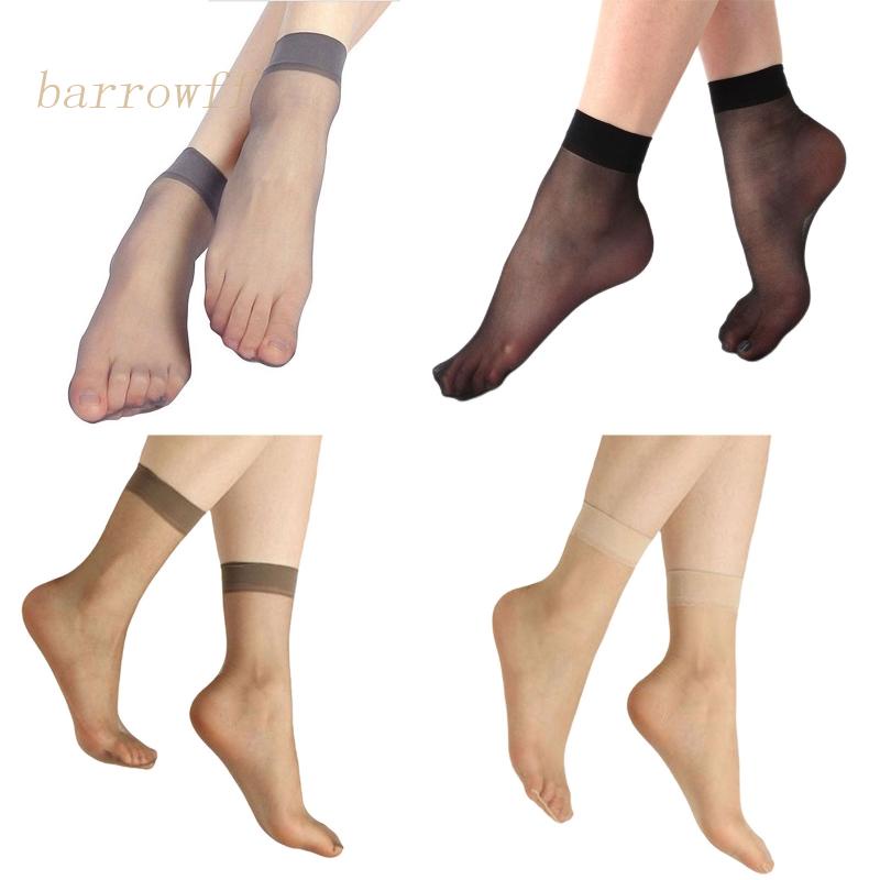 1 Đôi Vớ Ngắn Siêu Mỏng Trong Suốt Bằng Lụa Co Giãn Hóa Trang Cho Nữ