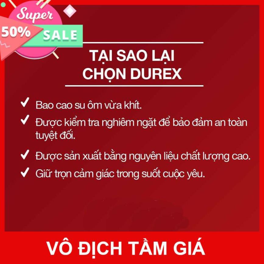 [FreeShip - 300] (CHE TÊN) Combo 3 hộp Bao cao su SIÊU MỎNG Durex Fetherlite- 36 chiếc