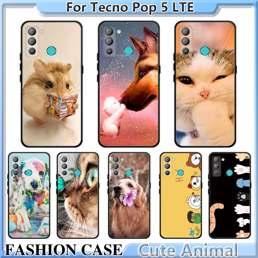Ốp Điện Thoại TPU Dẻo Họa Tiết Hoạt Hình Động Vật Dễ Thương Cho Tecno Pop 5 LTE