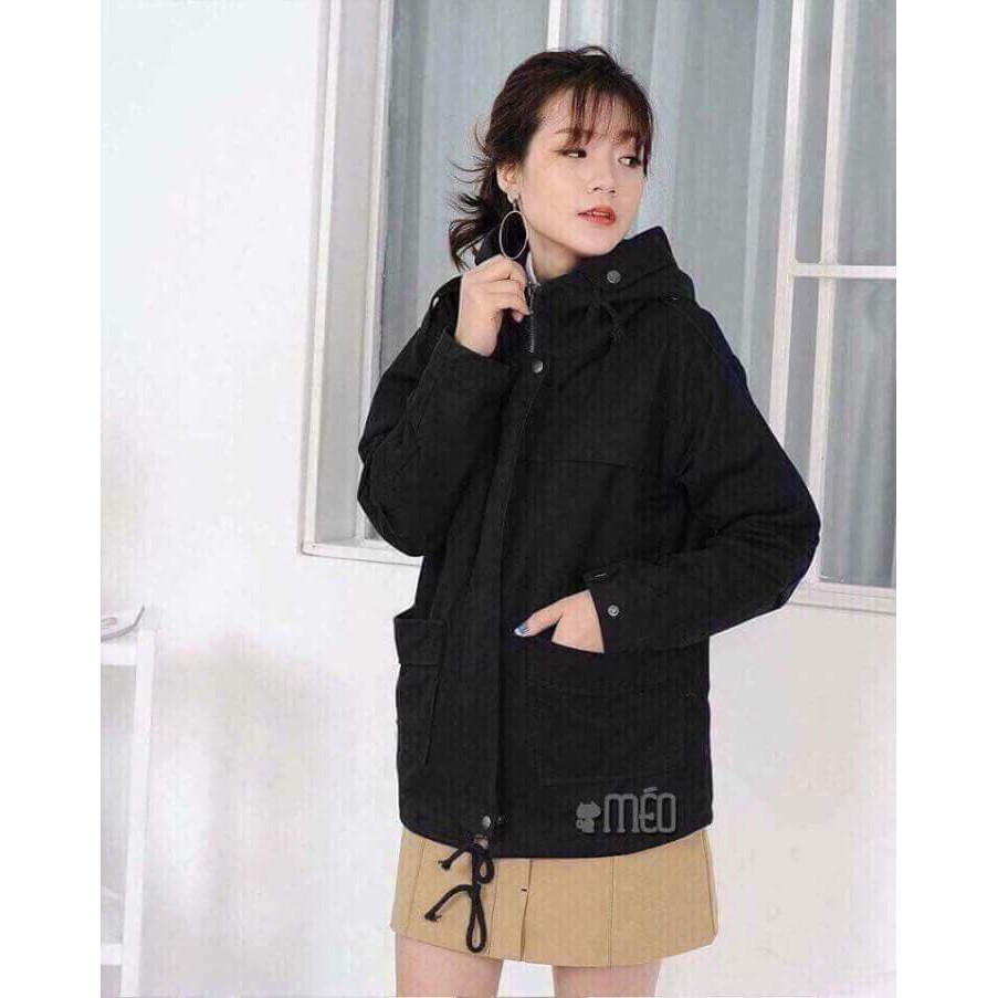 Xả lỗ Áo khoác kaki mũ túi hộp 2 lớp bao đẹp | BigBuy360 - bigbuy360.vn