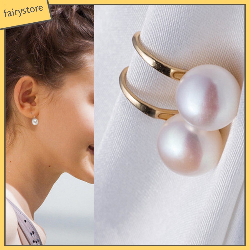 Khuyên Tai Đính Hạt Ngọc Trai Nhân Tạo Thời Trang