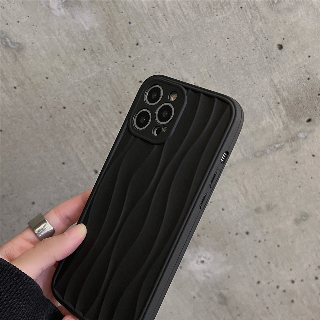 Ốp Điện Thoại tpu Mềm Màu Đen Cá Tính Cho iphone15 14 13 12 mini 11 pro max 6 / 6s 7 / 8plus se2 x / xs xr xsmax #HG5297
