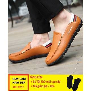 Giày Da Nam Đẹp 💖FREESHIP💖 Giày Lười Cao Cấp Chất Da Xịn