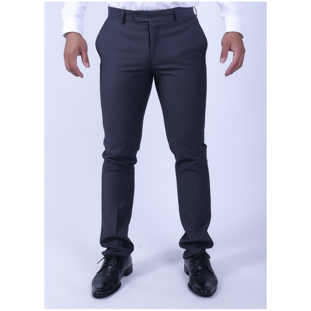 Xả 12.12 10.10 . OWEN - Quần âu nam dáng TRENDY màu xanh tím than vải in vân ca rô 91270 Cực Đẹp . . . ' ' ' hot .