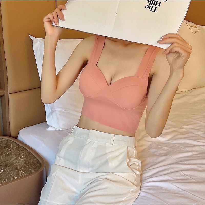 Hàng cao cấp - Áo bra su không gọng tank top siêu đẹp