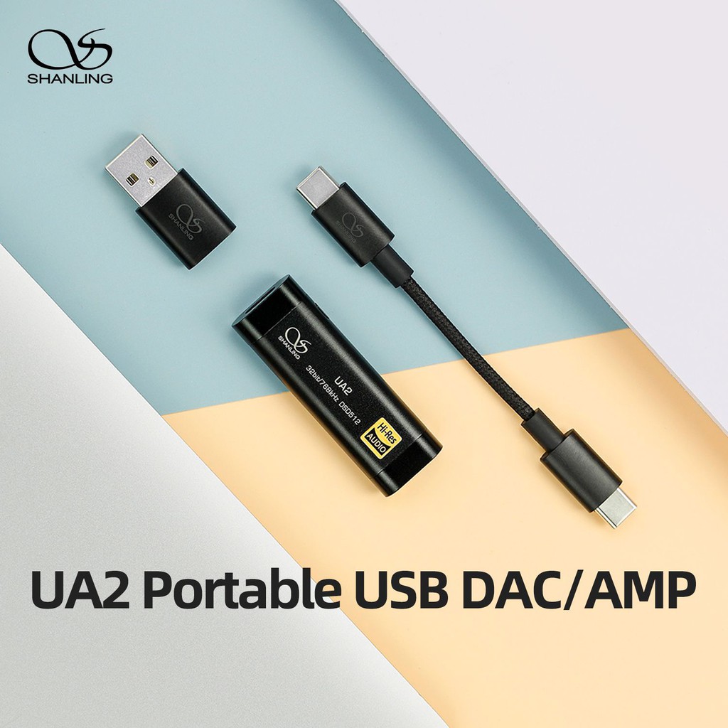 Cáp giải mã âm thanh Shanling UA2 - Hàng chính hãng | DAC ES9038Q2M, 32Bit 768khz, DSD5