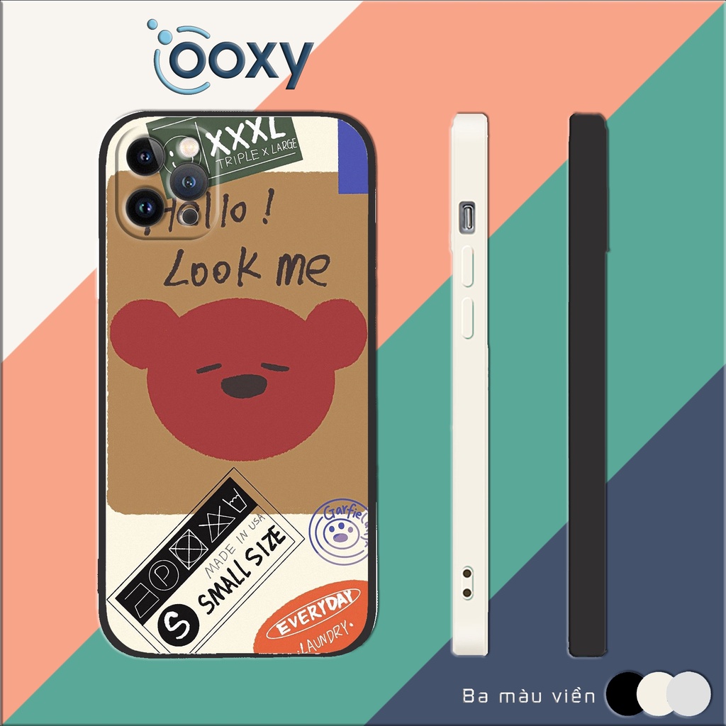 Ốp lưng ip sticker gấu trúc đỏ OXY Iphone 6 7 8 Plus 11 12 13 PRO PROMAX X Xr SE LRT20218694