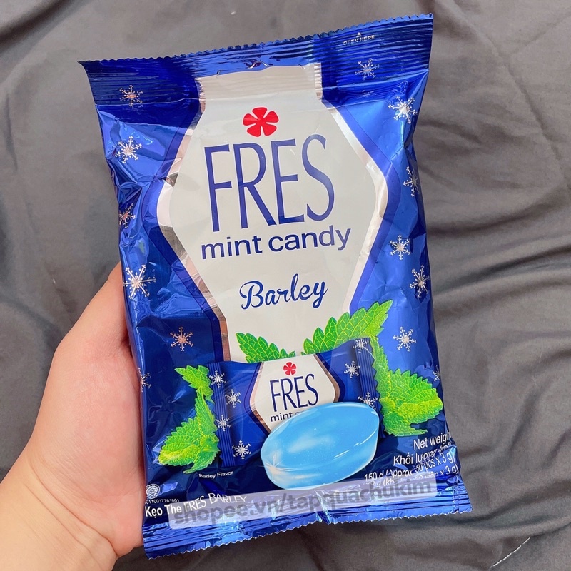 Kẹo bạc hà FRES MINT hương BARLEY gói 150G  Indonesia