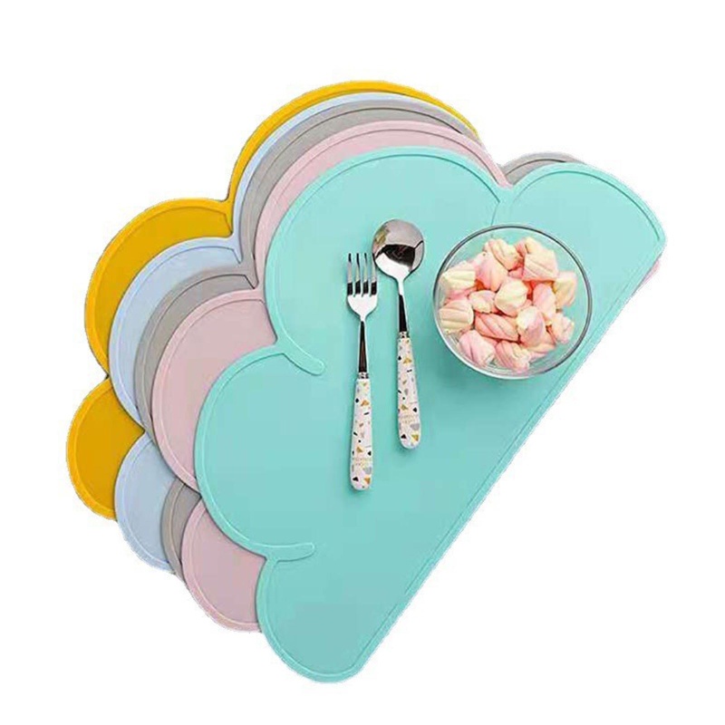 Thảm Silicone Lót Bàn Ăn Chống Trượt Không BPA Tái Sử Dụng Cho Bé