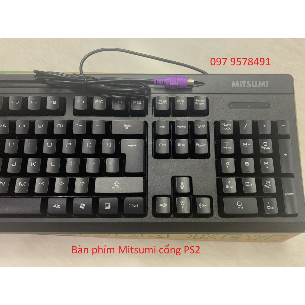 Bàn phím Mitsumi cổng PS2 bảo hành 12 Tháng
