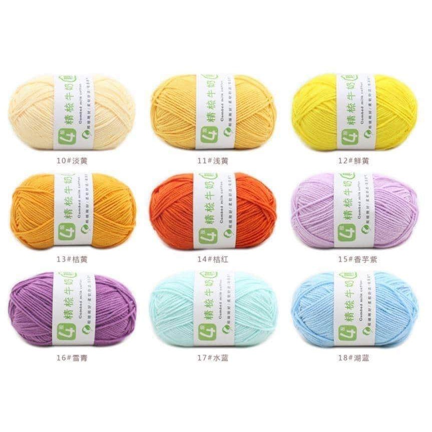 Len Milk cotton 50g _ Milk 4S Combed