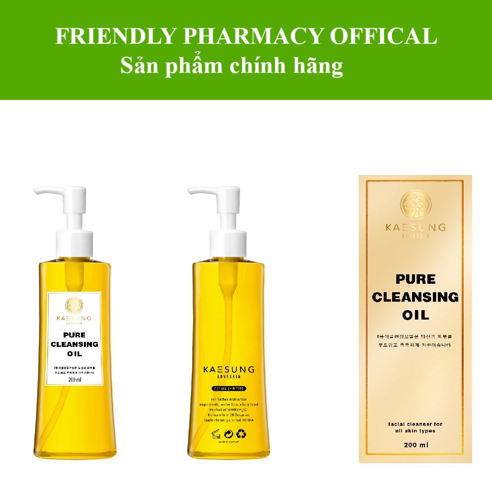 Dầu Tẩy Trang Pure Cleansing Oil Kaesung Loveskin 200ml giúp làm sạch lớp trang điểm, bụi bẩn, bã nhờn