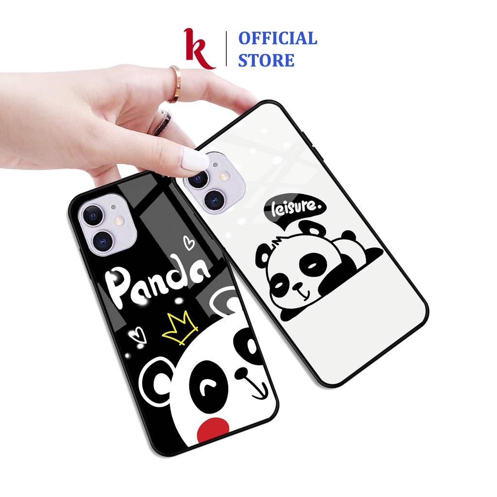 Ốp lưng iphone kính cặp đôi gấu vương miện case 14plus 14 pro max 13 12 promax 11 mini 6 6s 7 8 plus x xr xs Se