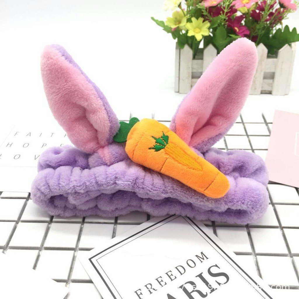 Băng đô tai thỏ cà rốt, tuban tai thỏ cà rốt đáng yêu dễ thương