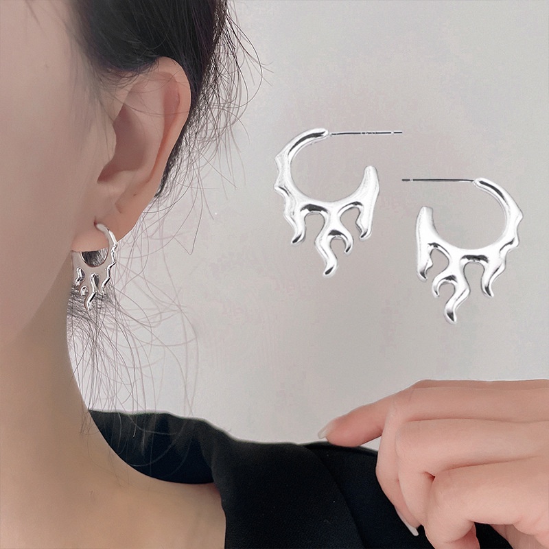 1 Đôi Bông Tai Hình Ngọn Lửa Phong Cách Cổ Điển Thời Trang 2022 Dành Cho Nữ