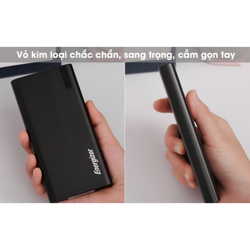 [ Hàng Chính Hãng ] Sạc Dự Phòng Energizer 10.000mAh UE10047PQ - Tích Hợp Sạc Nhanh Đa Nền Tảng - Bảo Hành 24 Tháng