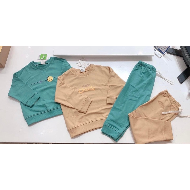 [Lullaby/Chính Hãng]Bộ dài tay raglan French Terry-Nỉ da cá NH70P