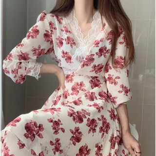 Đầm Hoa Phối Ren