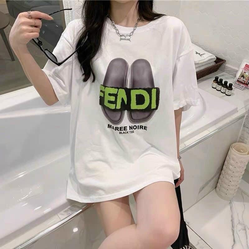 [ HÀNG HÓT] Áo Thun From rộng có in hình  đôi dép Fendi siêu hot hit trong năm 2022- ZADOLA FSHION